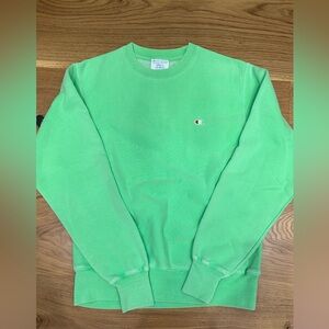 💜 Vintage 80s Champion Reverse Weave Sweatshirt Crewneck Neon Green 💜